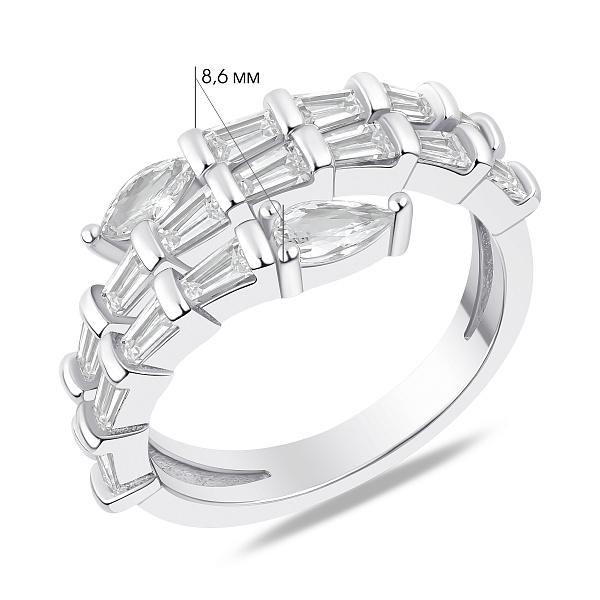 Серебряное кольцо с фианитами (арт. 7501/8396) – изображение 3