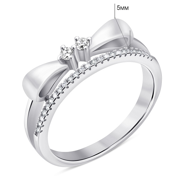 Серебряное кольцо с фианитами (арт. 7501/6772) – изображение 2