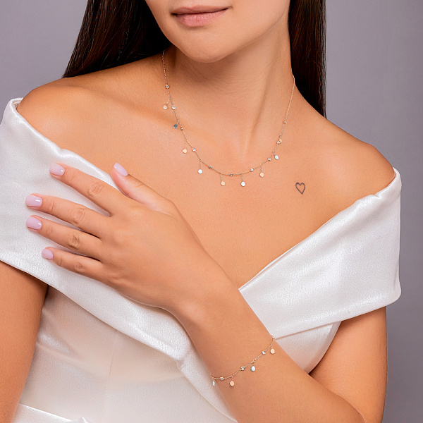 Золотой браслет с фианитами (арт. 3261349р) – изображение 3