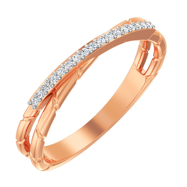 Золота каблучка з фіанітами Синергія (арт. 141043) – зображення 1