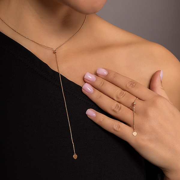 Кольцо Fly из золота с подвеской на цепочке (арт. 155784) – изображение 6