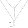 Серебряное колье «Крестик» с фианитами (арт. 7507/917) – изображение 3