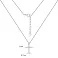 Серебряное колье «Крестик» с фианитами (арт. 7507/917) – изображение 3
