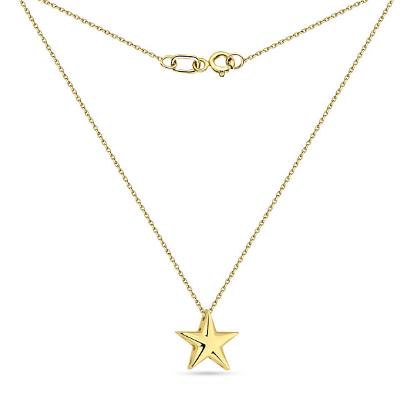 Колье "Звезда" из желтого золота (арт. 352255ж) – изображение 2