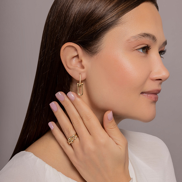 Золотые сережки с шариками (арт. 1091467/2ж) – изображение 4