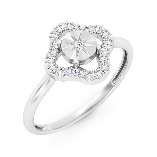 Золотое кольцо с бриллиантами (арт. К011909010б) – изображение 1