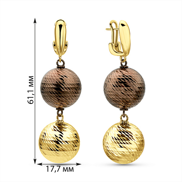 Золотые серьги Francelli (арт. 1091724жкр) – изображение 6