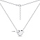 Серебряное колье Сердце с фианитами (арт. 7507/1639) – изображение 3