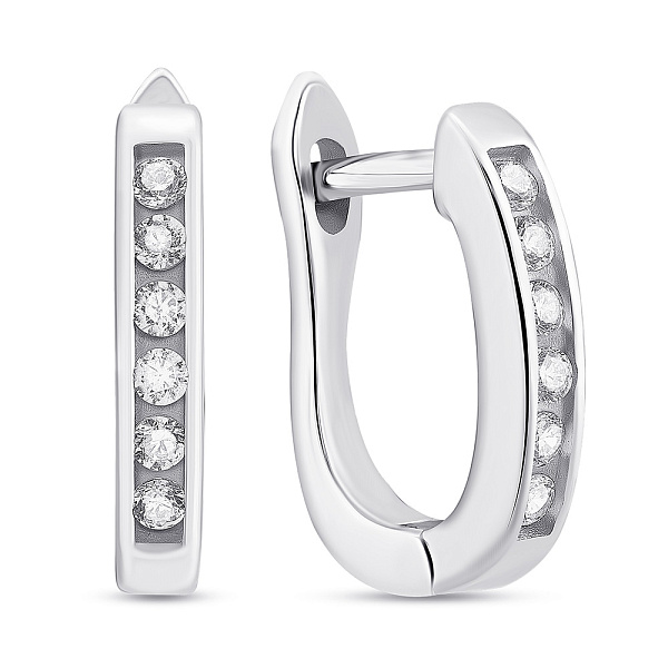 Серебряные серьги с фианитами (арт. 7502/3159) – изображение 1