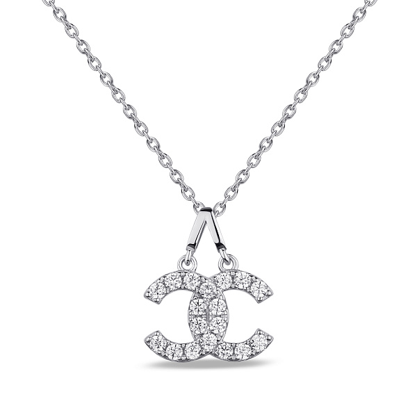 Колье серебряное с подвеской и с фианитами (арт. 7507/1640) – изображение 1