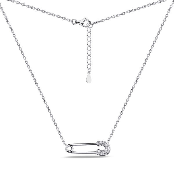 Серебряное колье Булавка с фианитами (арт. 7507/1851) – изображение 2