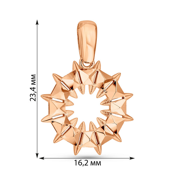 Підвіс з червоного золота (арт. 424882) – зображення 4
