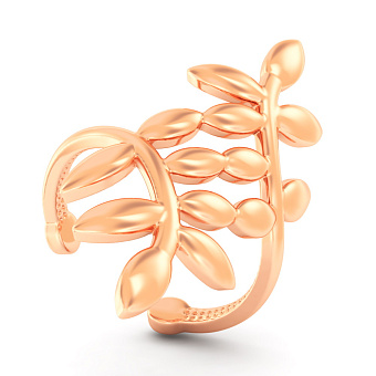 Золота одинарна сережка кафа (арт. 111326Я)