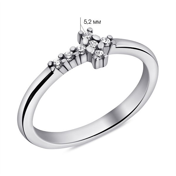Серебряное кольцо с фианитами (арт. 7501/5552) – изображение 2