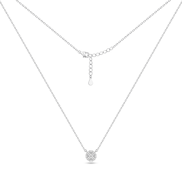 Серебряное колье с подвеской с фианитами (арт. 7507/2646) – изображение 1