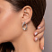 Серьги из белого золота без камней (арт. 110391б) – изображение 4