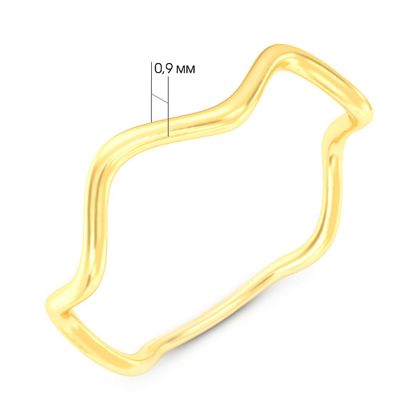 Фалангова золота каблучка (арт. 140917жф) – зображення 2