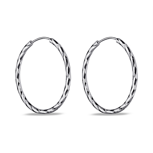 Серебряные серьги без камней (арт. 7502/9821/30) – изображение 1