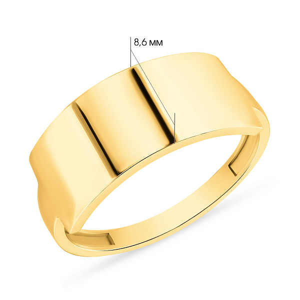 Каблучка з жовтого золота без каміння (арт. 155097ж) – зображення 2
