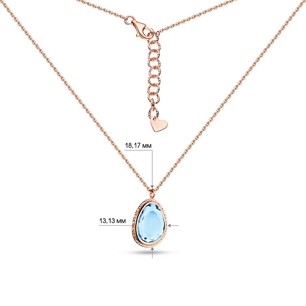 Золоте кольє з кварцом (арт. 351937Пкг) – зображення 3