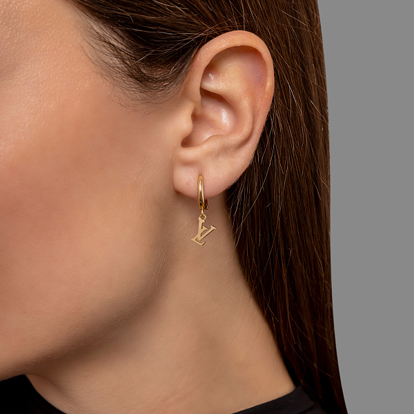 Золоті сережки в жовтому кольорі металу без каміння (арт. 108697ж) – зображення 4