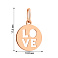 Подвес Love из красного золота (арт. 440702) – изображение 3