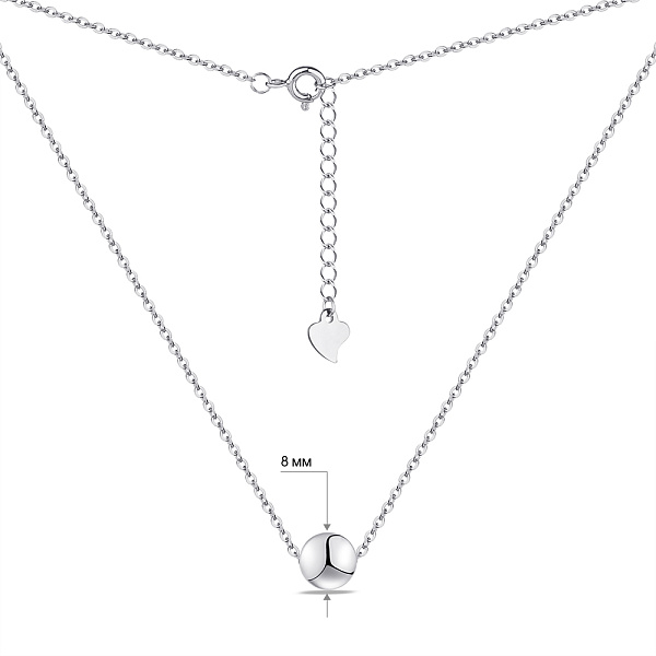 Серебряное колье без камней (арт. 7507/1167) – изображение 3