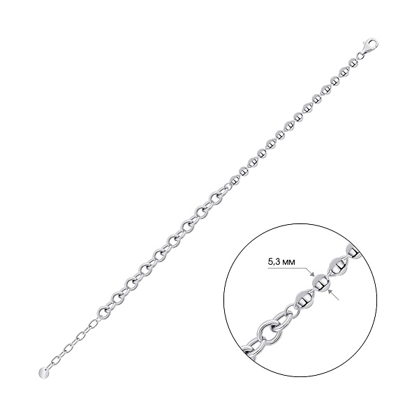 Серебряный браслет без камней (арт. 7509/4460) – изображение 4