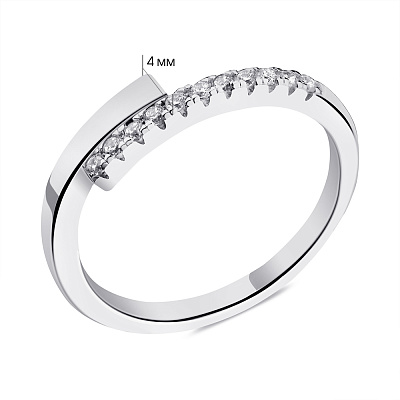Серебряное кольцо с дорожкой из фианитов  (арт. 7501/6407)