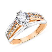 Каблучка золота в комбінованому кольорі металу (арт. 152832)