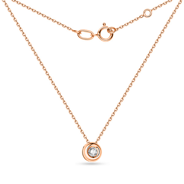 Золоте кольє з діамантом (арт. Ц011225010) – зображення 2