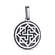 Кулон-амулет зі срібла "Валькірія" з візерунком (арт. 7903/89007-ч)