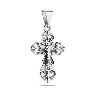 Срібний хрестик з родіюванням (арт. 7504/2-0922.0.2)