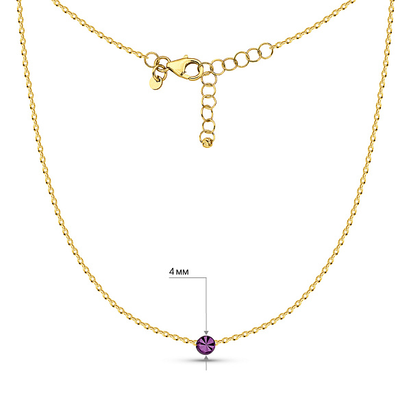 Кольє з жовтого золота Francelli (арт. 352917жф) – зображення 4