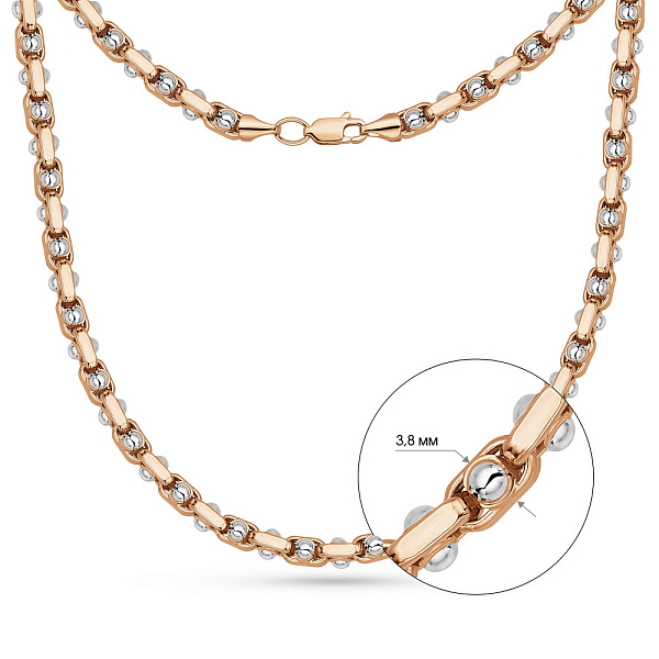 Ланцюжок з комбінованого золота (арт. 352406кб) – зображення 2