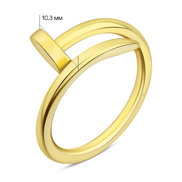 Каблучка зі срібла з жовтим родіюванням (арт. 7501/4711ж) – зображення 2