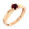 Золота каблучка з гранатом (арт. 140814Пк) – зображення 1