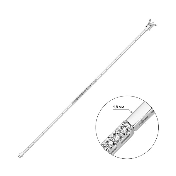 Золотий браслет з діамантами (арт. 4109442202) – зображення 4