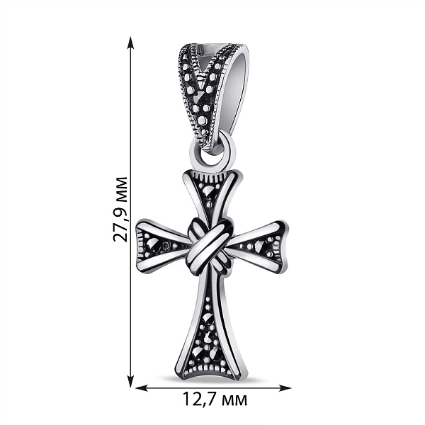 Серебряный подвес с марказитами (арт. 7403/4100мрк) – изображение 2