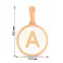 Золотой подвес Буква А с эмалью (арт. 440994еп) – изображение 3