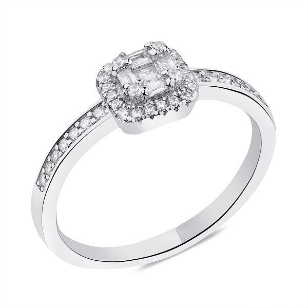 Серебряное кольцо с фианитами (арт. 7501/6227) – изображение 1