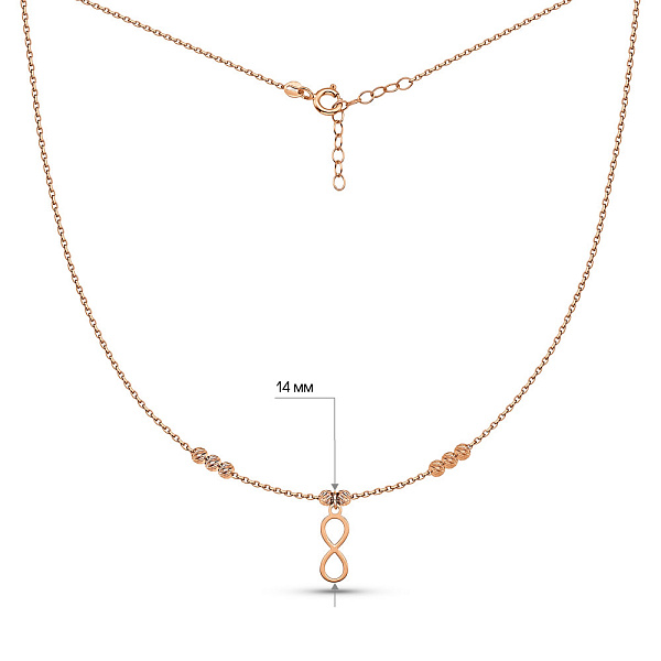 Колье из красного золота Бесконечность (арт. 352514) – изображение 3