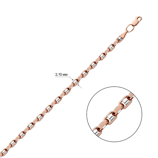 Золотой цепочный браслет на руку Якорного плетения (арт. 322784кб) – изображение 4