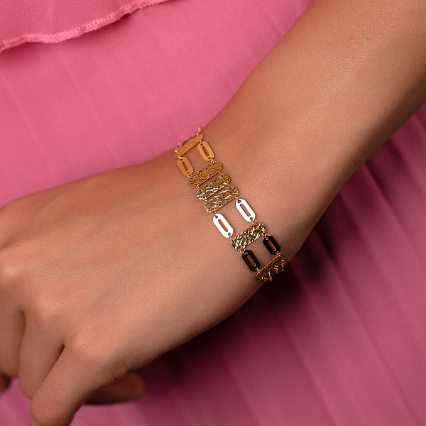 Браслет Francelli з жовтого золота з емаллю (арт. 3261039жеб) – зображення 2