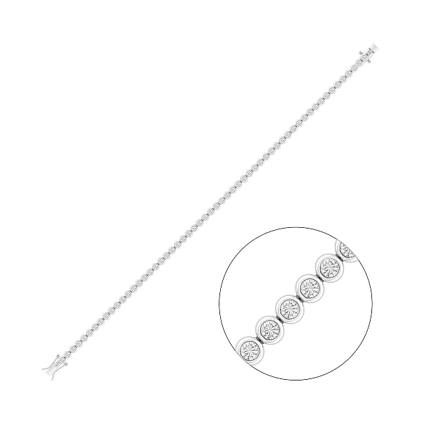 Серебряный браслет с фианитами (арт. 7509/5481/1) – изображение 1