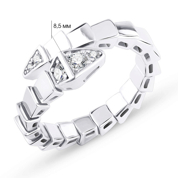 Серебряное кольцо с фианитами (арт. 7501/6086) – изображение 2