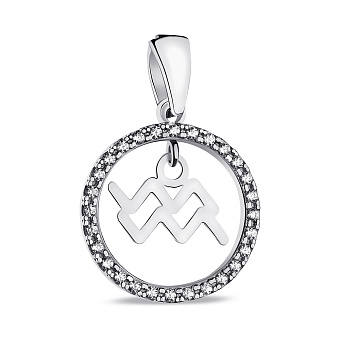 Серебряный подвес Водолей (арт. 7503/А054вдпю)