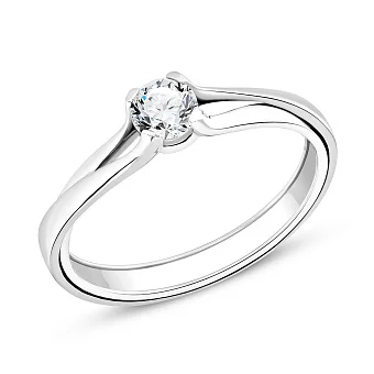 Каблучка з білого золота з діамантом (арт. К011118040б)