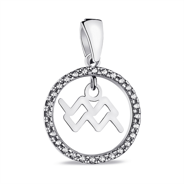 Серебряный подвес Водолей (арт. 7503/А054вдпю) – изображение 1