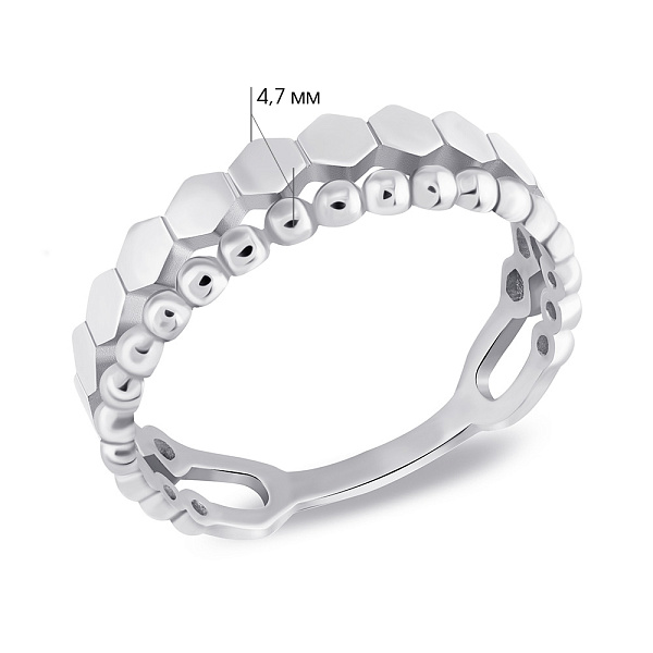 Срібна каблучка без каменів (арт. 7501/8025) – зображення 2